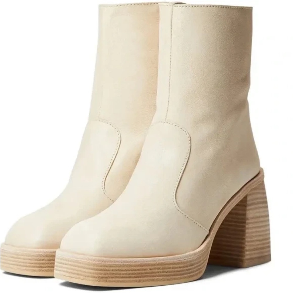 FREE PEOPLE Ruby Platform Boots, Bone, Size 41/11